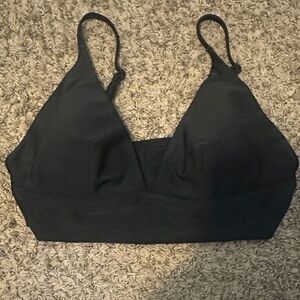 aerie Black Triangle Bikini Top